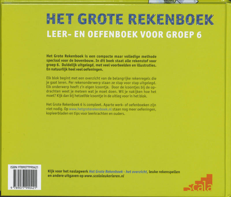 Achterkant van Leer-en oefenboek
