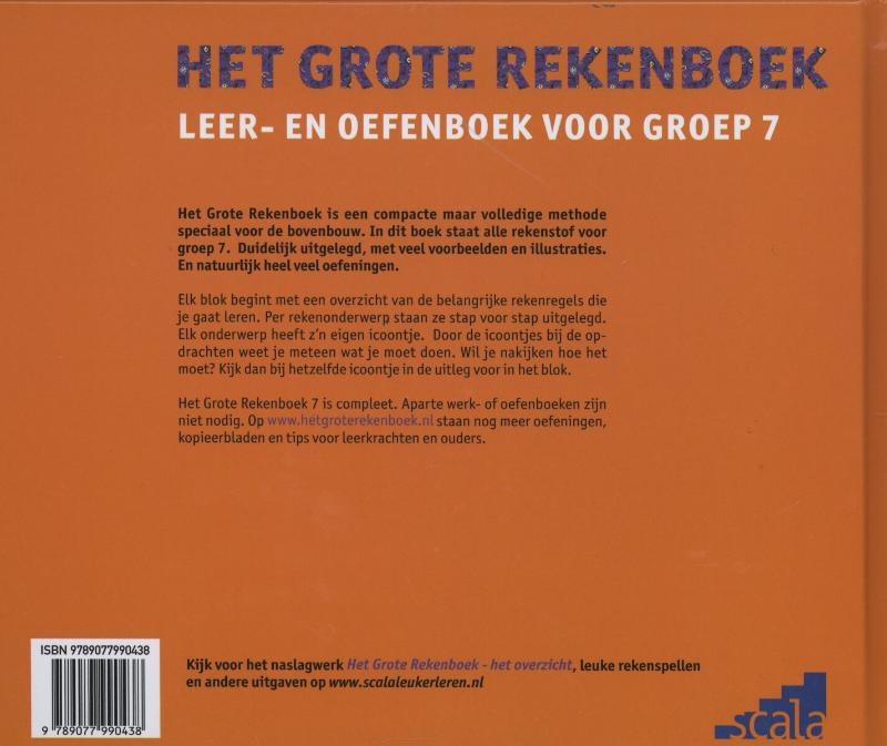 Achterkant van leer- en oefenboek