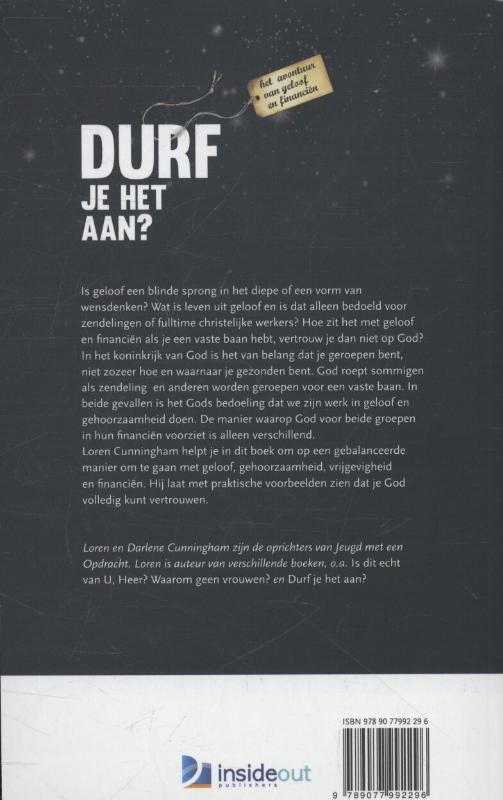 Achterkant van Durf je het aan