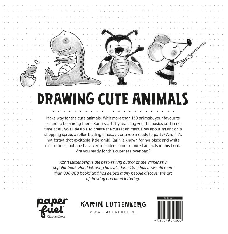 Achterkant van Drawing cute animals