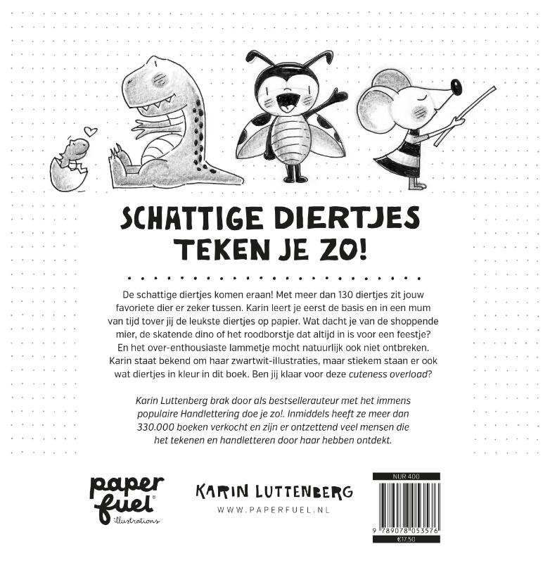Achterkant van Schattige diertjes teken je zo!