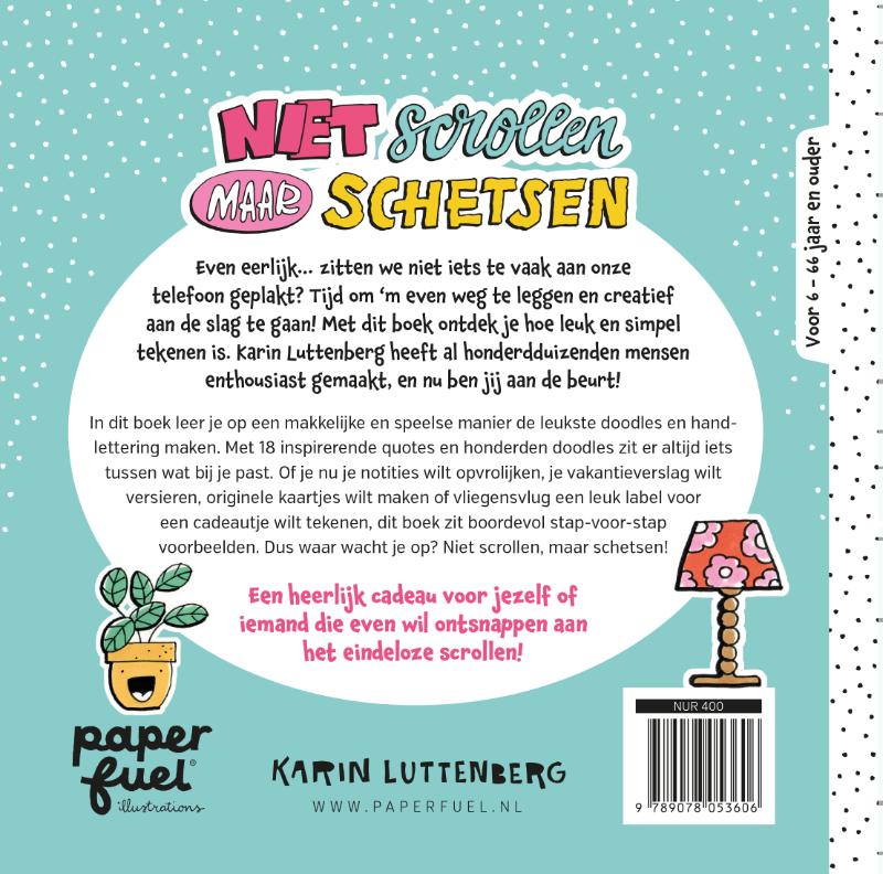 Achterkant van Niet scrollen maar schetsen