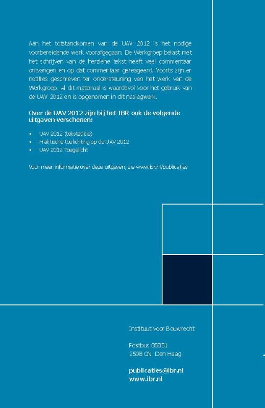Achterkant van Ontstaansgeschiedenis UAV 2012