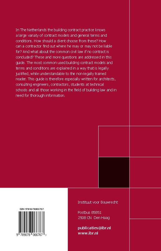 Achterkant van A practical guide to Dutch building contracts