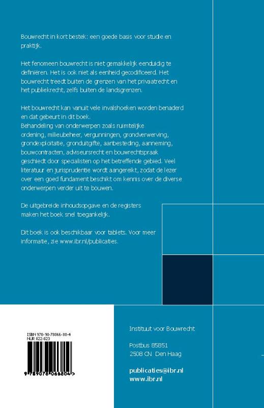 Achterkant van Bouwrecht in kort bestek