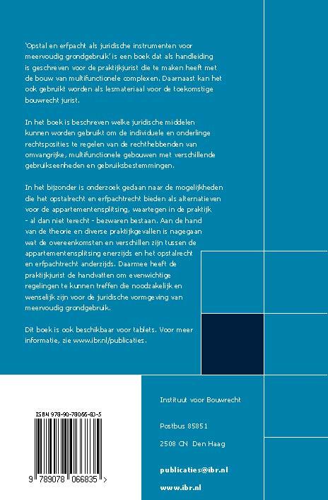 Achterkant van Opstal en erfpacht als juridische instrumenten voor meervoudig grondgebruik