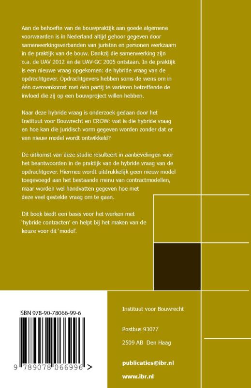 Achterkant van De hybride vraag van de opdrachtgever