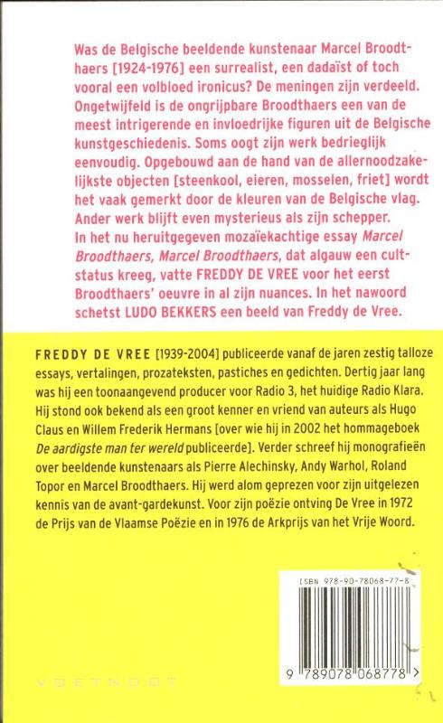 Achterkant van Marcel Broodthaers