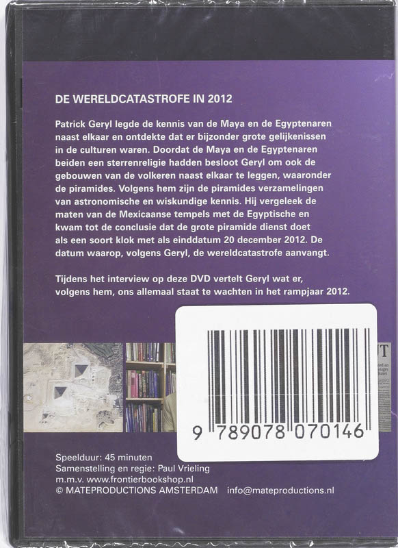 Achterkant van De wereldcatastrofe in 2012