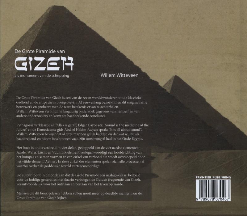 Achterkant van De grote piramide van Gizeh als monument van de schepping