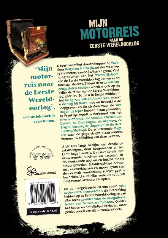 Achterkant van Mijn motorreis naar de Eerste Wereldoorlog