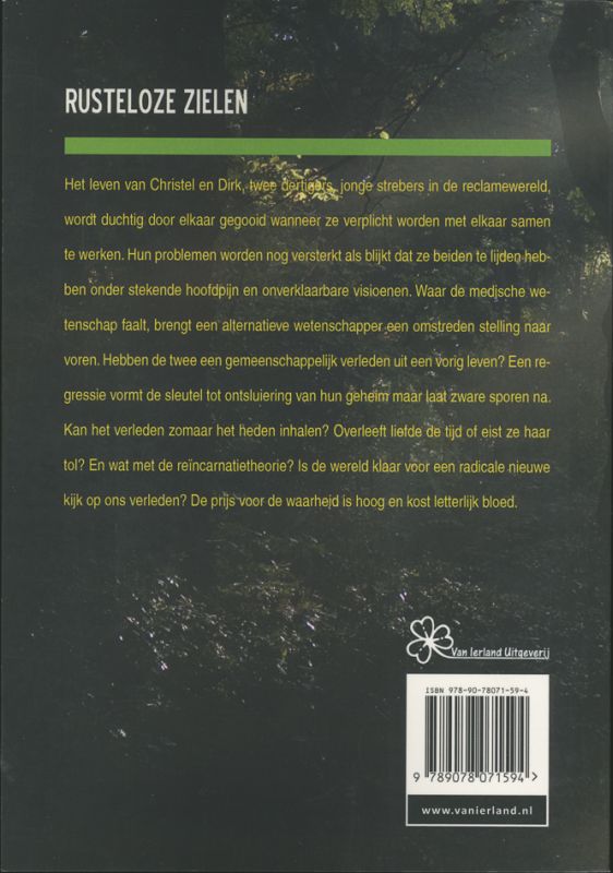 Achterkant van Rusteloze Zielen