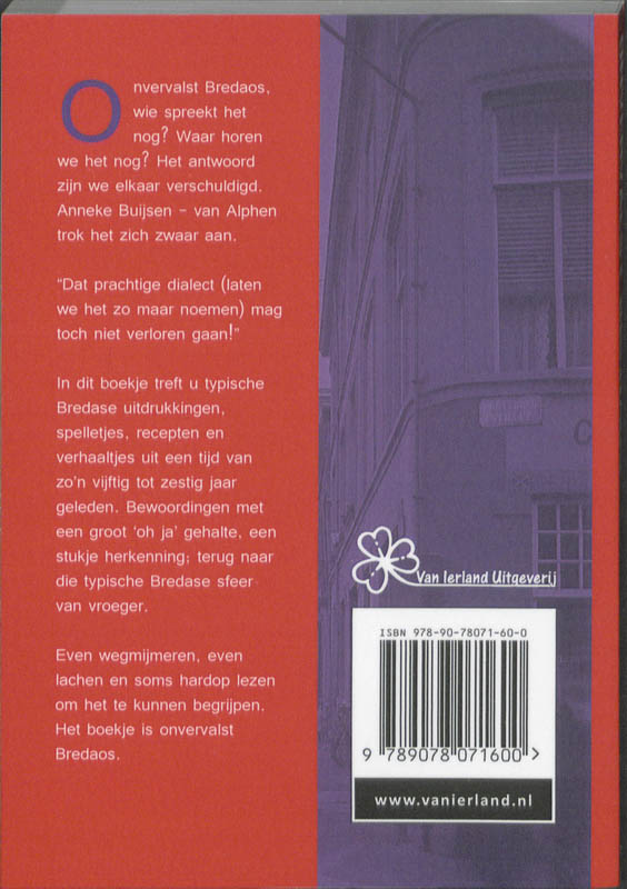 Achterkant van Onvervalst Bredaos