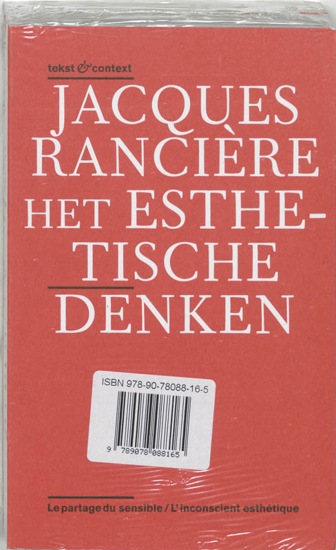 Achterkant van Jacques Ranciere set a 2 ex