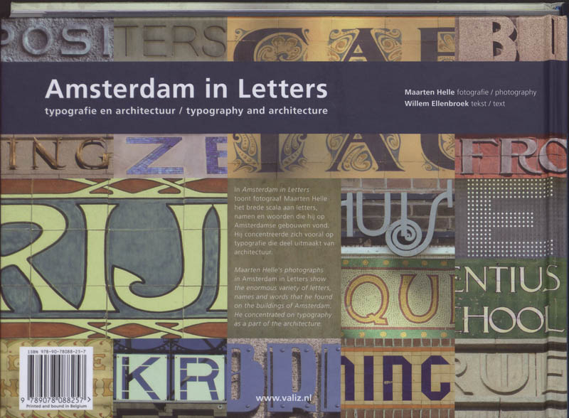 Achterkant van Amsterdam in Letters