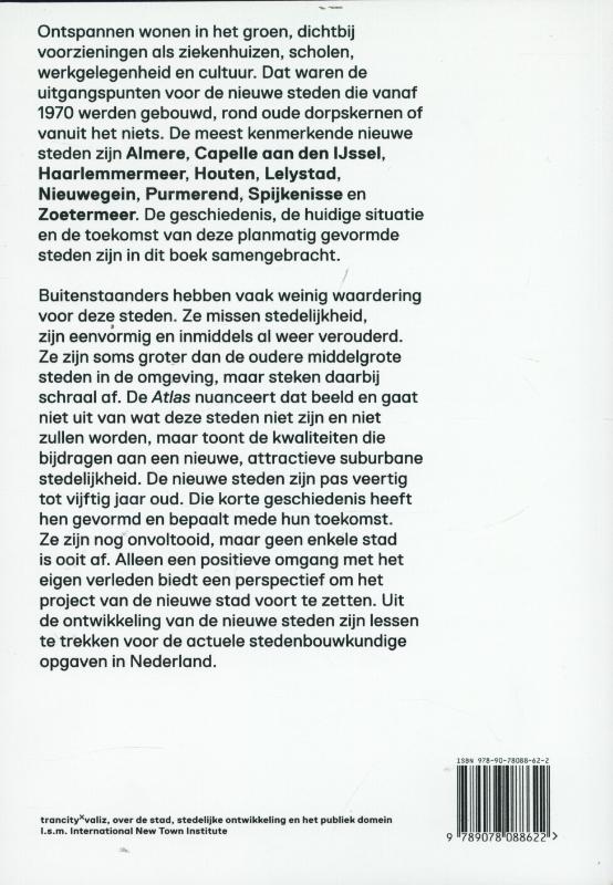 Achterkant van Atlas nieuwe steden