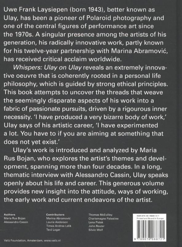 Achterkant van Whispers: Ulay on Ulay