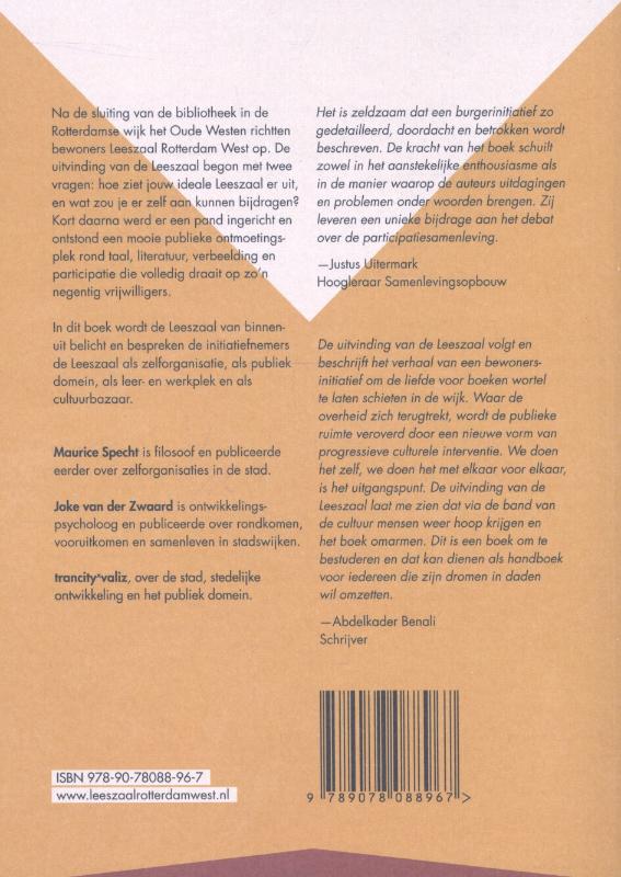 Achterkant van De uitvinding van de leeszaal
