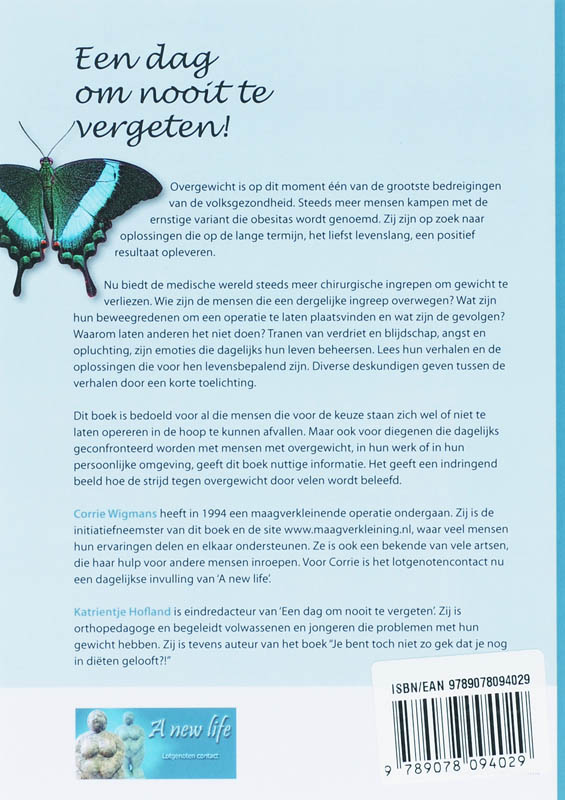 Achterkant van Een dag om nooit te vergeten!