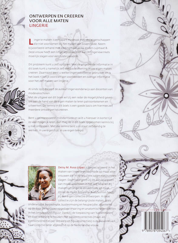 Achterkant van Handboek ontwerpen en creeren van lingerie