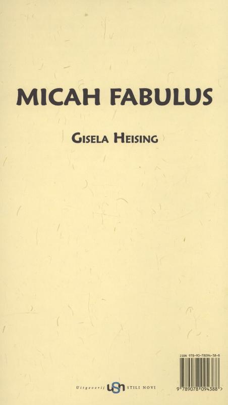 Achterkant van Micah fabulus en Bodhi Fabula