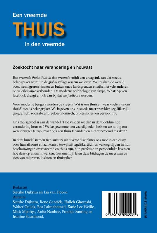 Achterkant van Een vreemde thuis, thuis in den vreemde