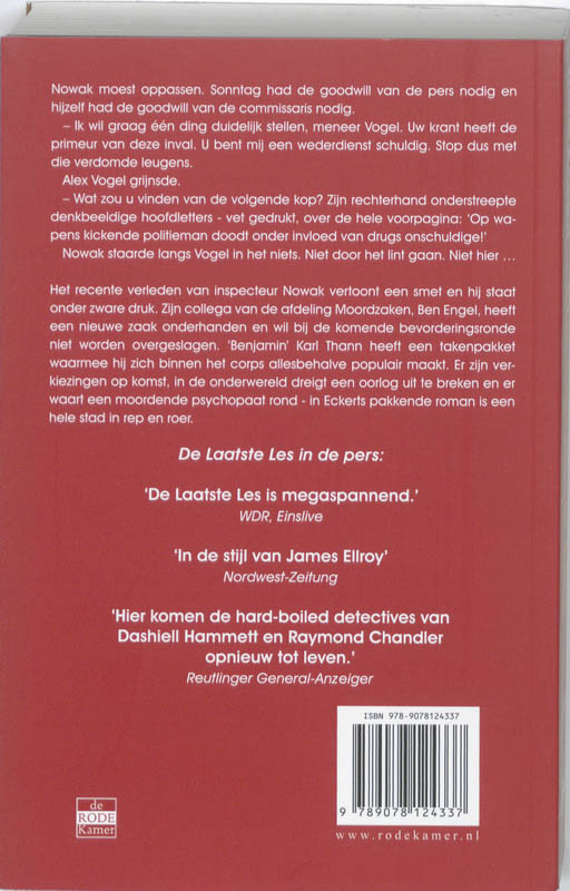 Achterkant van De Laatste Les