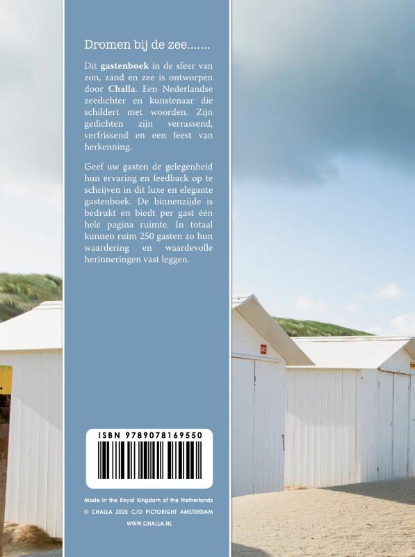 Achterkant van Gastenboek Strand
