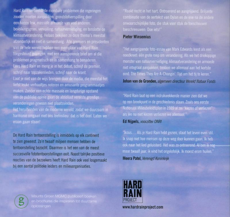 Achterkant van Hard Rain