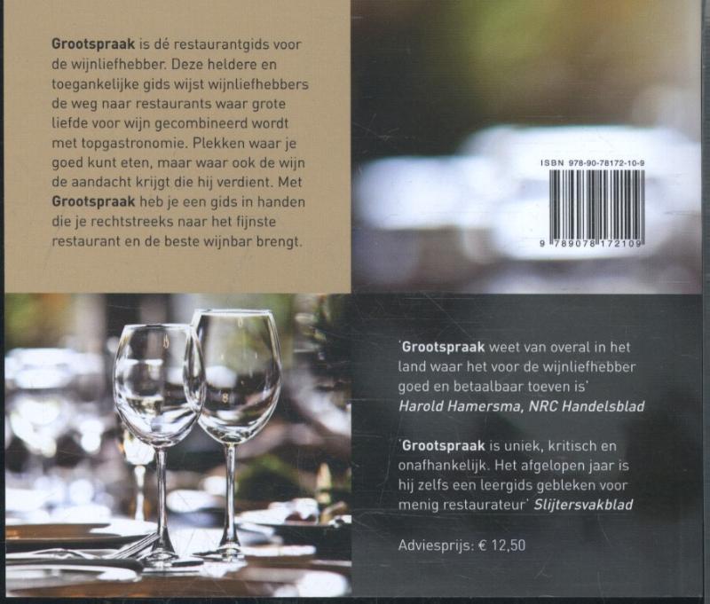 Achterkant van Grootspraak 2017