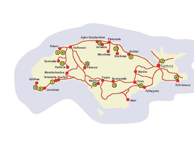 Achterkant van Wandelen op Samos