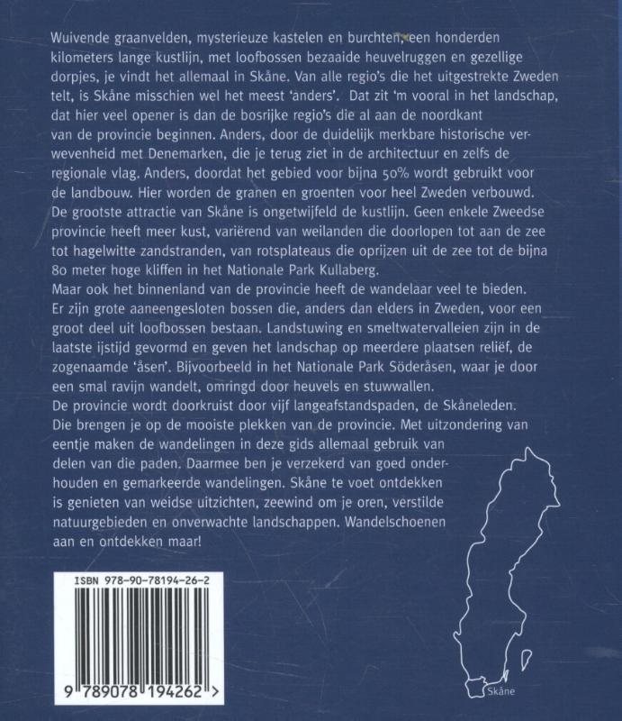 Achterkant van Wandelen in Skane