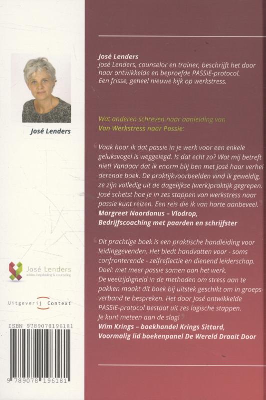 Achterkant van Van werkstress naar passie