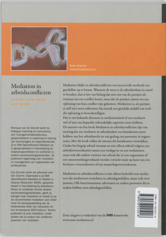 Achterkant van Mediation in arbeidsconflicten