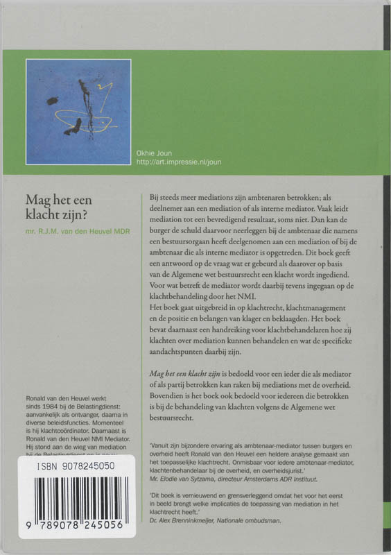 Achterkant van Mag het een klacht zijn?