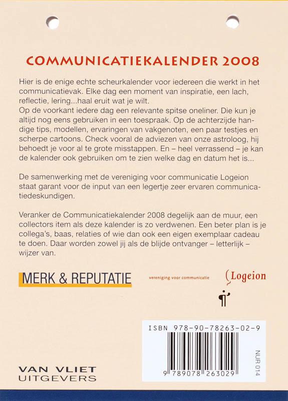 Achterkant van 2008