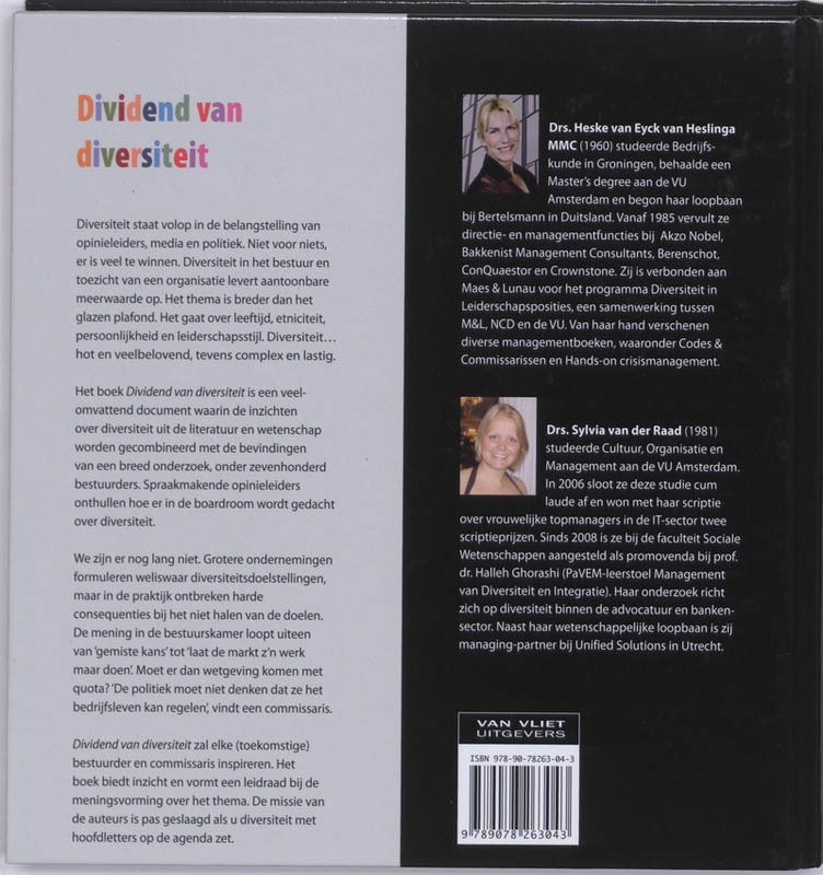 Achterkant van Dividend van diversiteit
