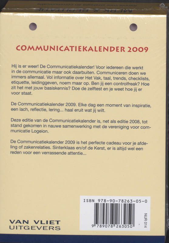 Achterkant van 2009