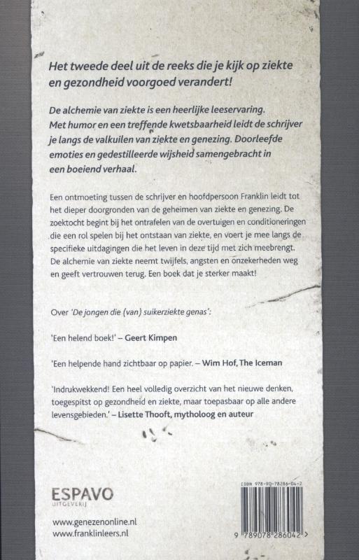 Achterkant van De alchemie van ziekte