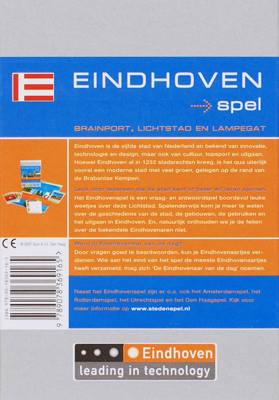 Achterkant van Eindhovenspel