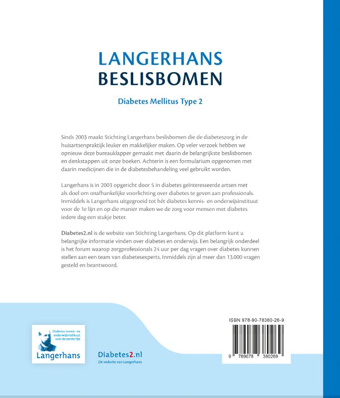 Achterkant van Bureauklapper Langerhans Beslisbomen Diabetes Mellitus Type 2