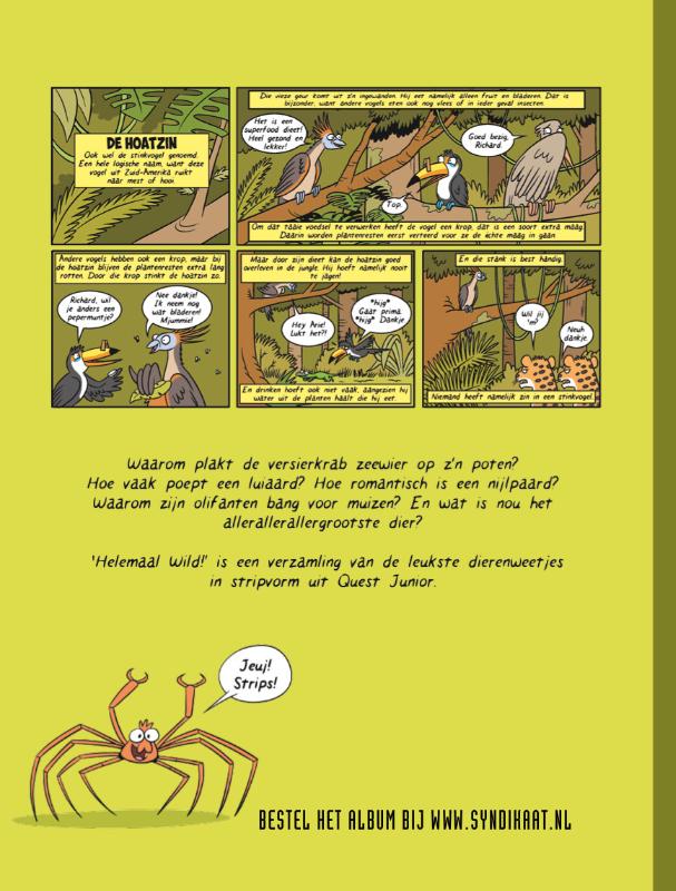 Achterkant van De leukste dierenstrips uit Quest Junior