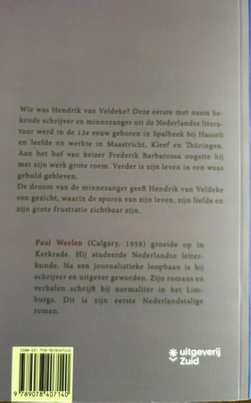 Achterkant van De droom van de minnezanger