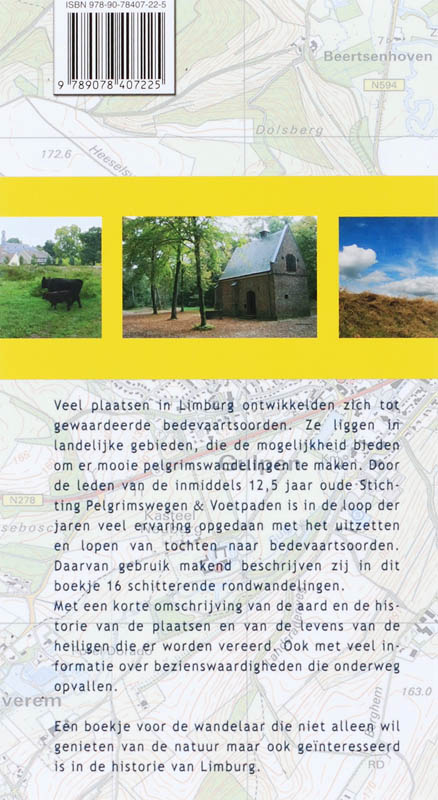 Achterkant van Pelgrimswandelingen in Limburg
