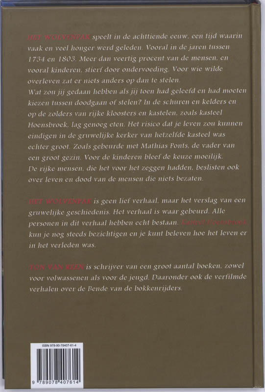 Achterkant van Het wolvenpak