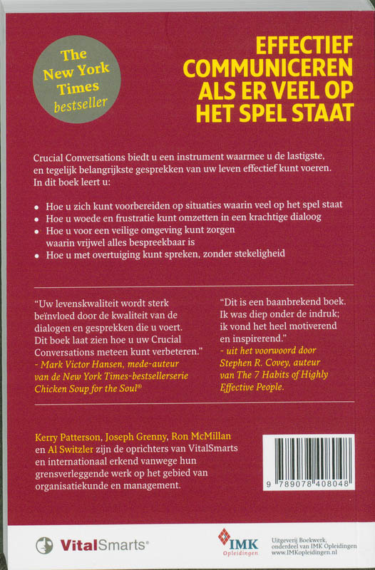 Achterkant van Crucial Conversations