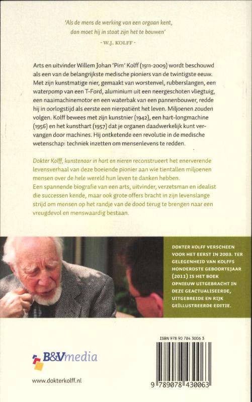 Achterkant van Dokter Kolff