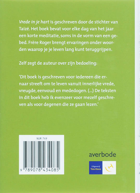 Achterkant van Vrede in je hart