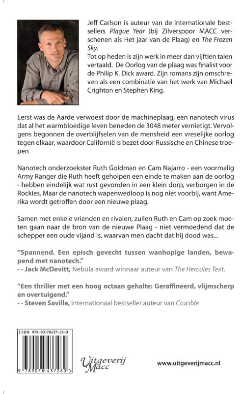 Achterkant van De komst van de plaag