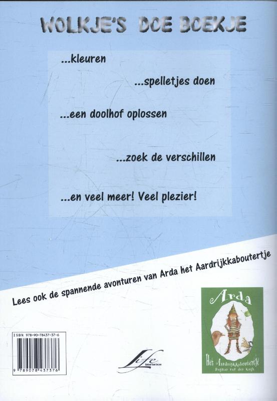Achterkant van Wolkjes doe boekje
